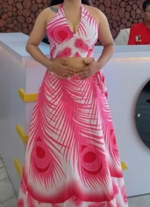 Jaypuri Halter Skirt Set - 474 - Pastel fits